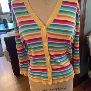 Striped cotton Colette Mondo cardigan sweater